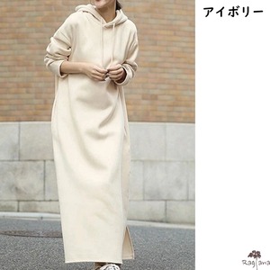 ニットパーカーワンピース M 7col 250503