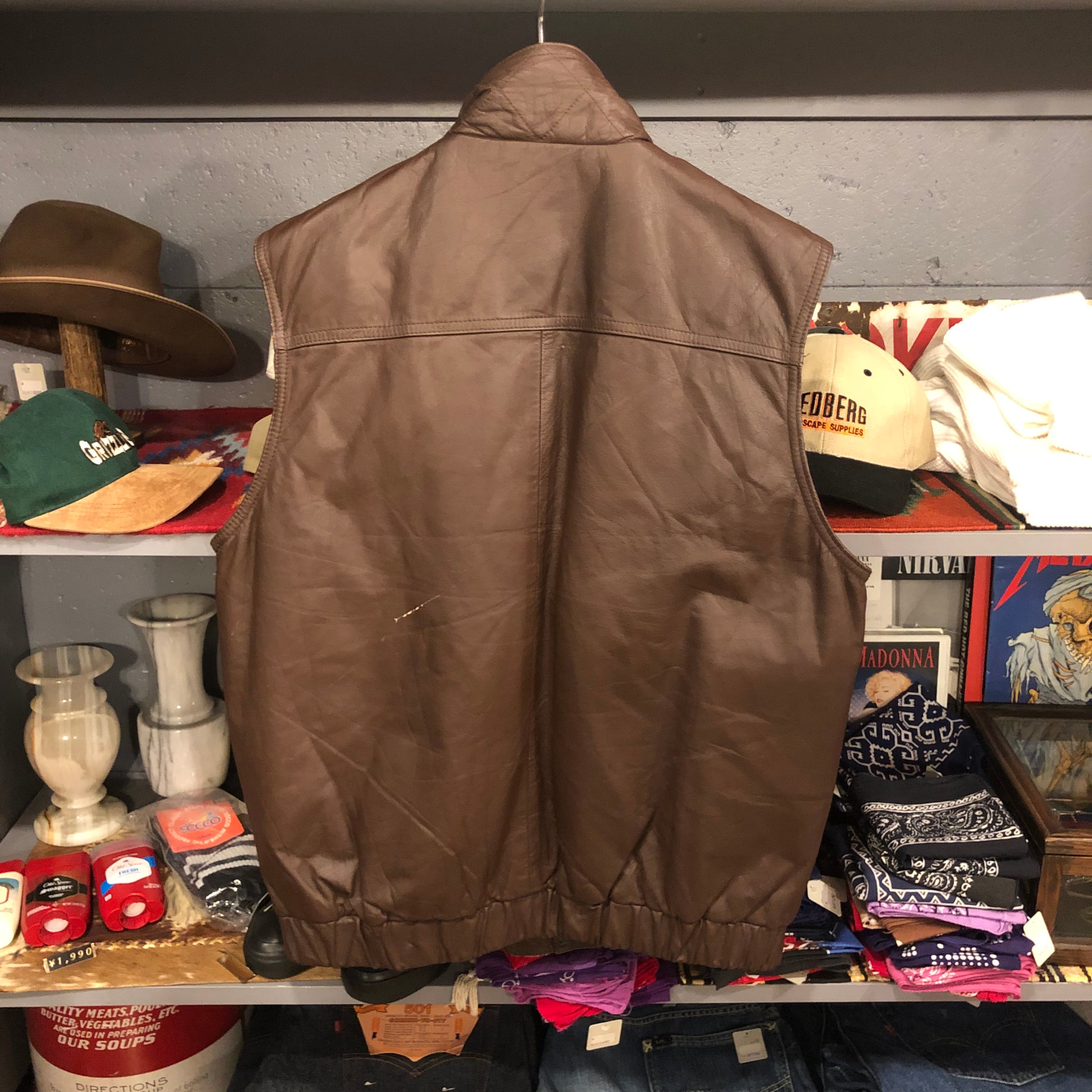 80~90s Eddie Bauer  Leather Down