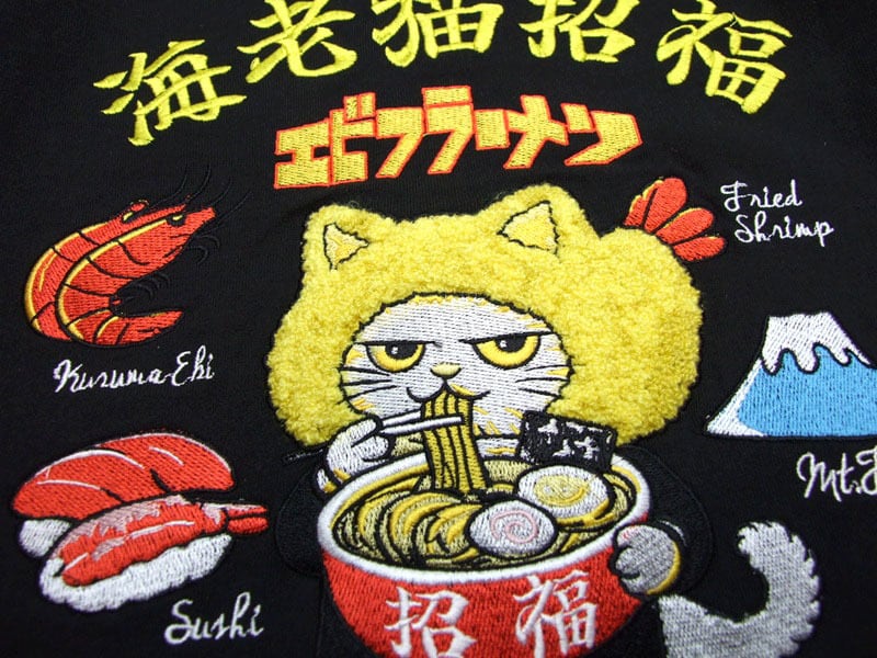猫tシャツ SEQUENZ シークエンス 半袖Tシャツ 猫麺 ラーメンtee