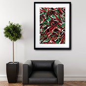 A Tribe Called Quest Pattern Ⅱ｜ヒップホップカルチャーを抽象パターンで再構成したアートポスター｜モダン空間に映える個性派デザインA4ポスター