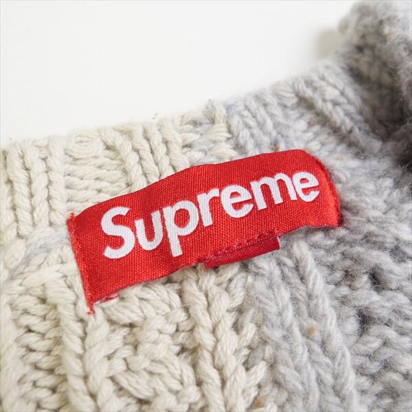 supreme patchwork cardigan ivory / M