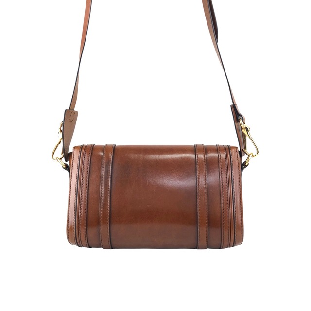 BURBERRY バーバリー ショルダーバッグ ブブラウン ロゴ レザー フロントバックル 66nxby