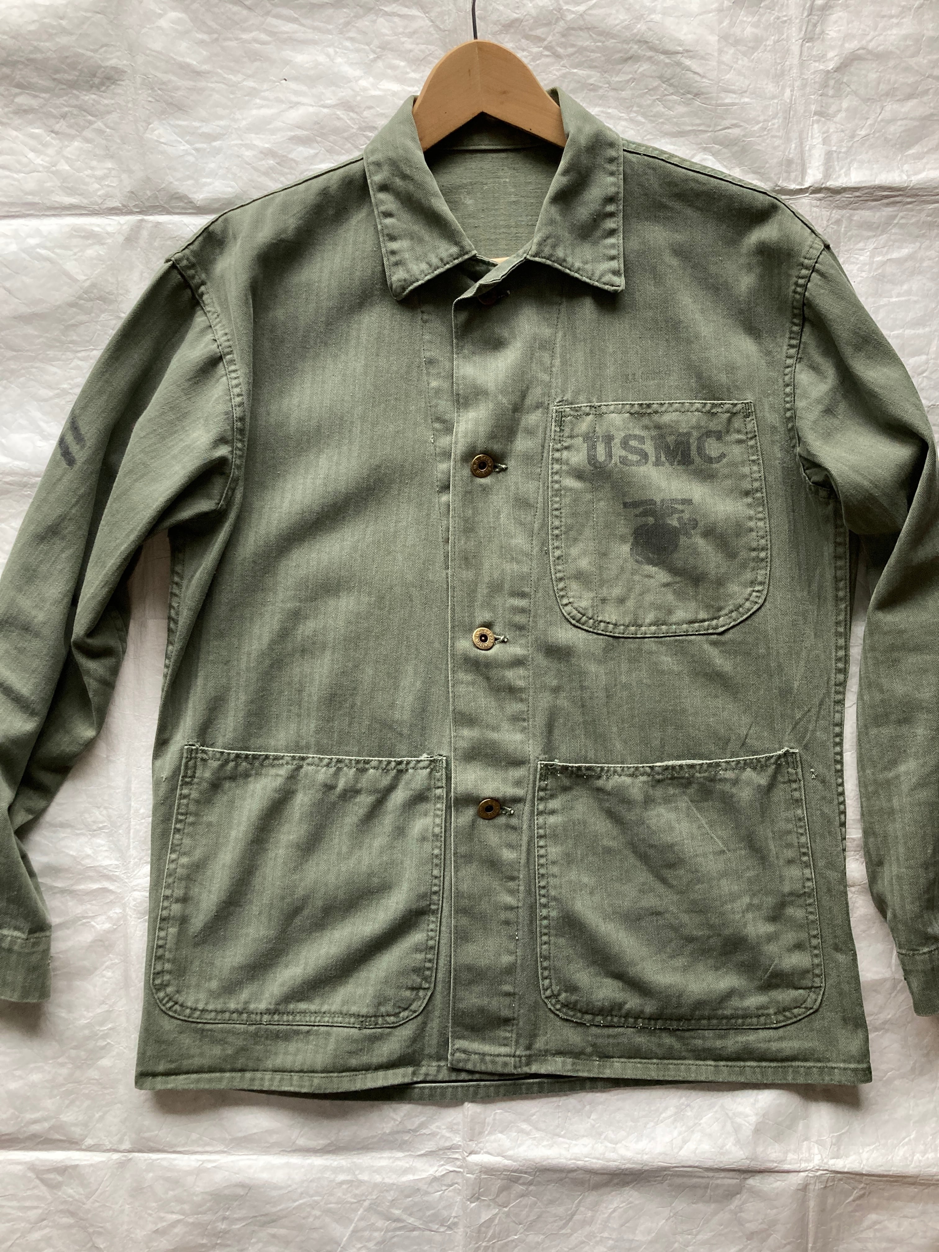 アメリカ軍 P47 HBTジャケット カバーオール USMC 40s 美品 | 古着屋 
