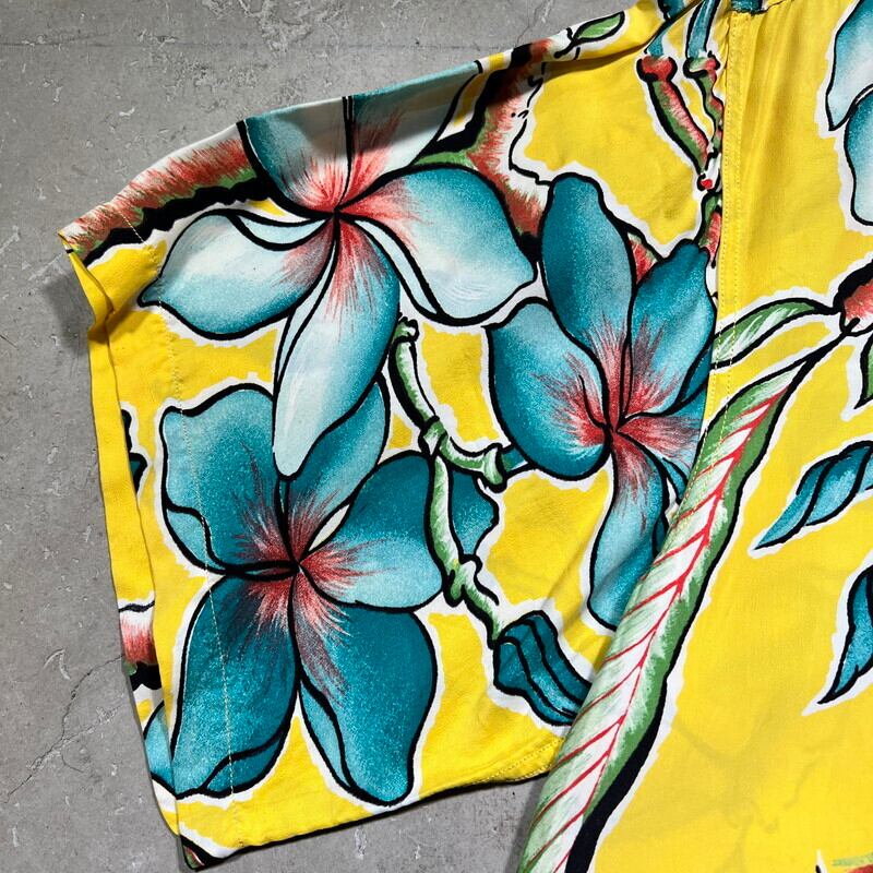 40's KAMEHAMEHA カメハメハ レーヨンハワイアンシャツ アロハシャツ