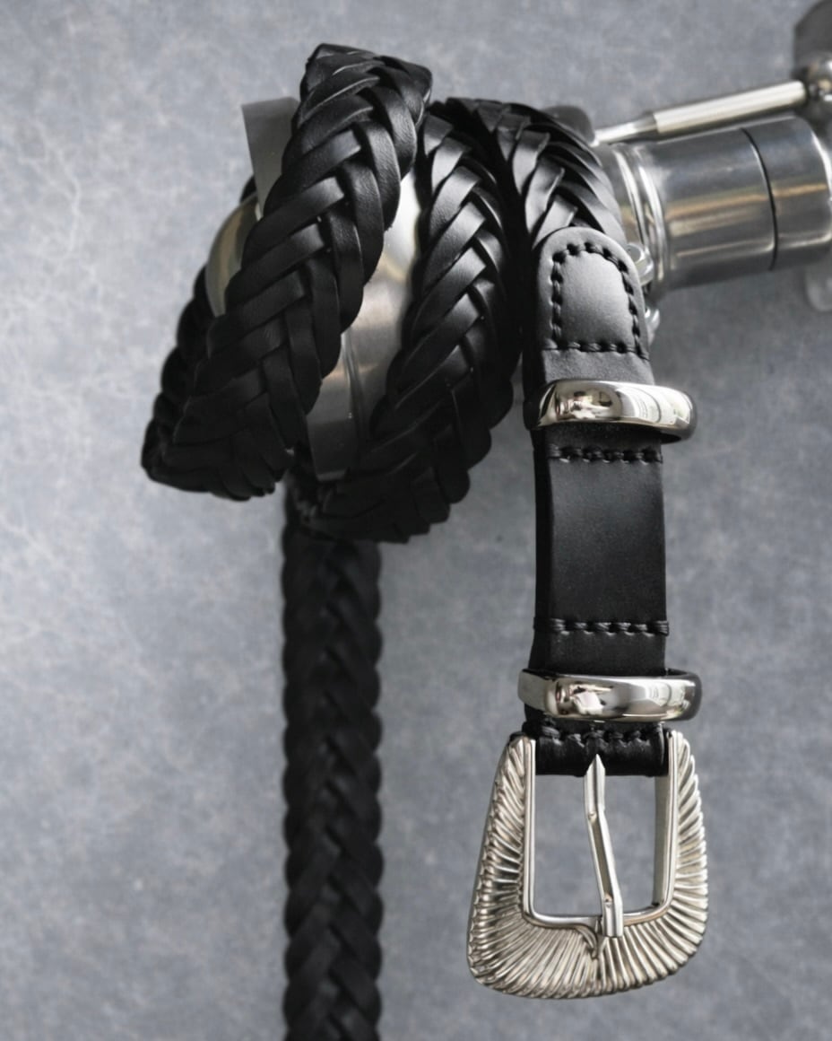 一生相棒】イタリアンレザー編み込みベルト | sommesso