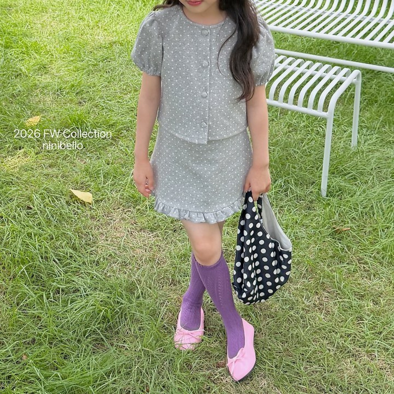 韓国子供服 / ninibello / Dear Dot Cardigan  / カーディガン *XS~XXL*