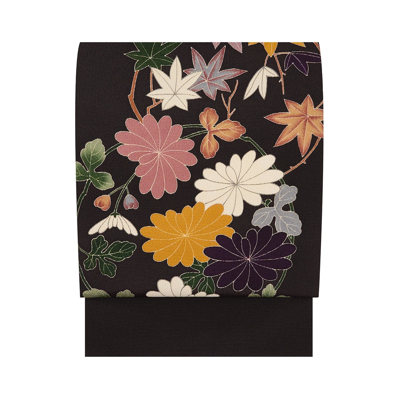 唐花模様更紗 紬 全通名古屋帯【未着用品】 | かわの屋
