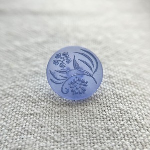 ブルー 2輪フラワー 15mm