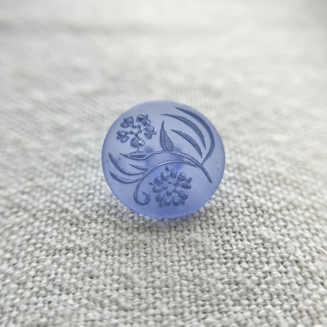 ブルー 2輪フラワー 15mm