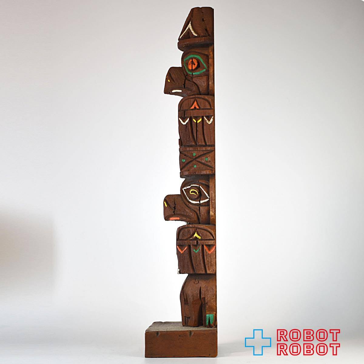 トーテムポール 33cm 木製 | ROBOTROBOT
