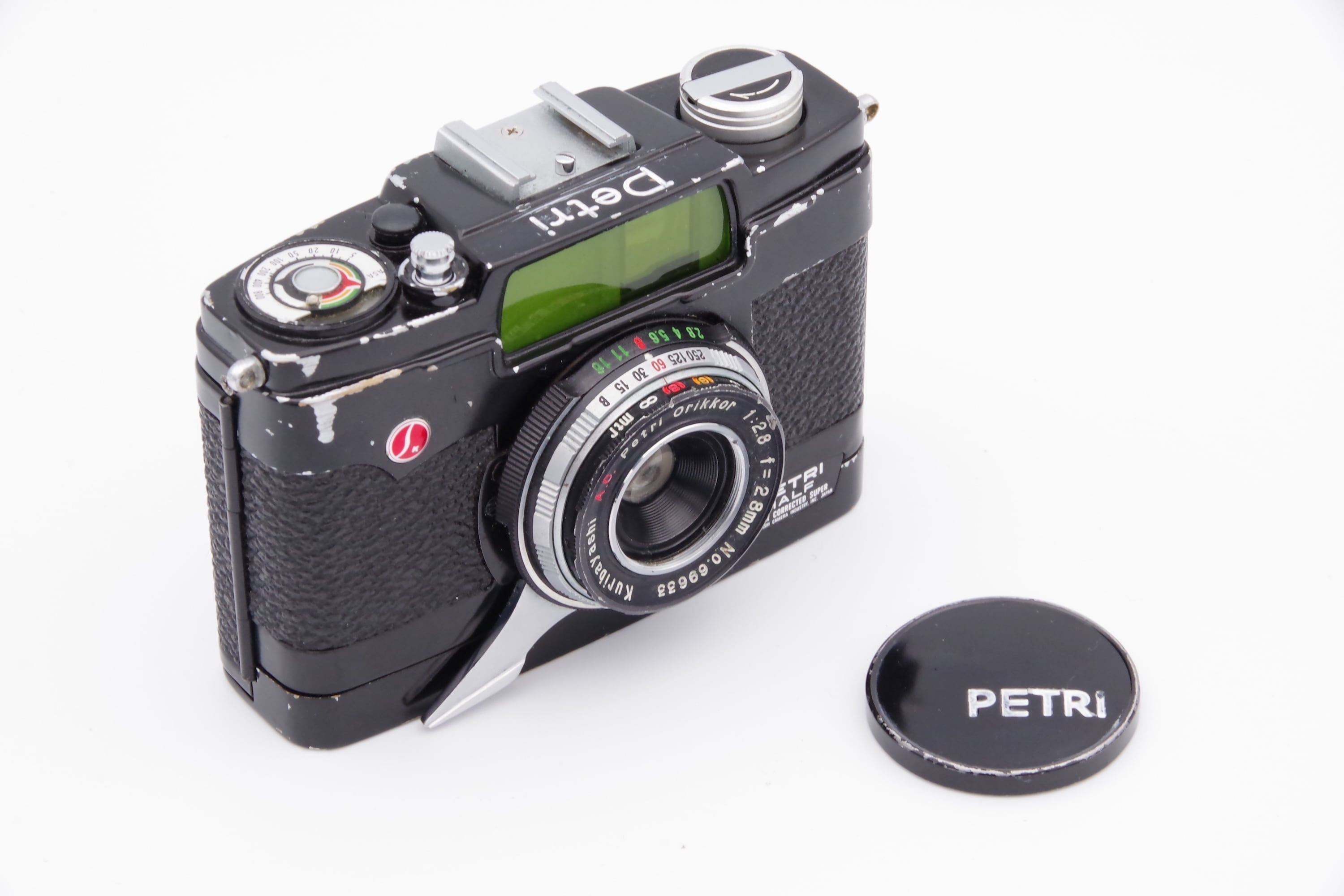 Petri orikkor 28mm HALFフィルムカメラ(訳あり) PETRI HALF 後塗りブラック/ 28mm F2.8 PETRI ペトリ | 近江寫眞機店