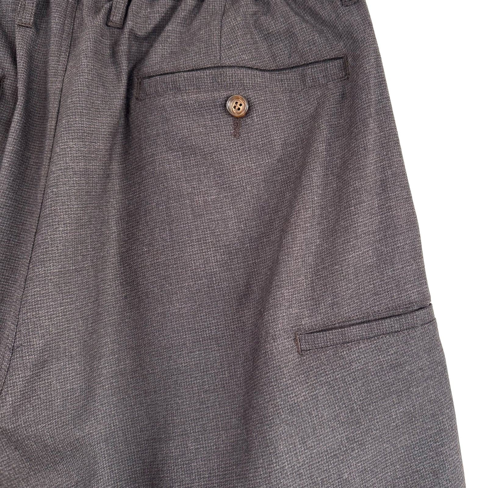 ONE TUCK WOOL BLEND PANTS -BROWN CHECK- | 8G SHOOT WEBSTORE