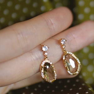 rétro design color crystal pierce(3color)<a1049>