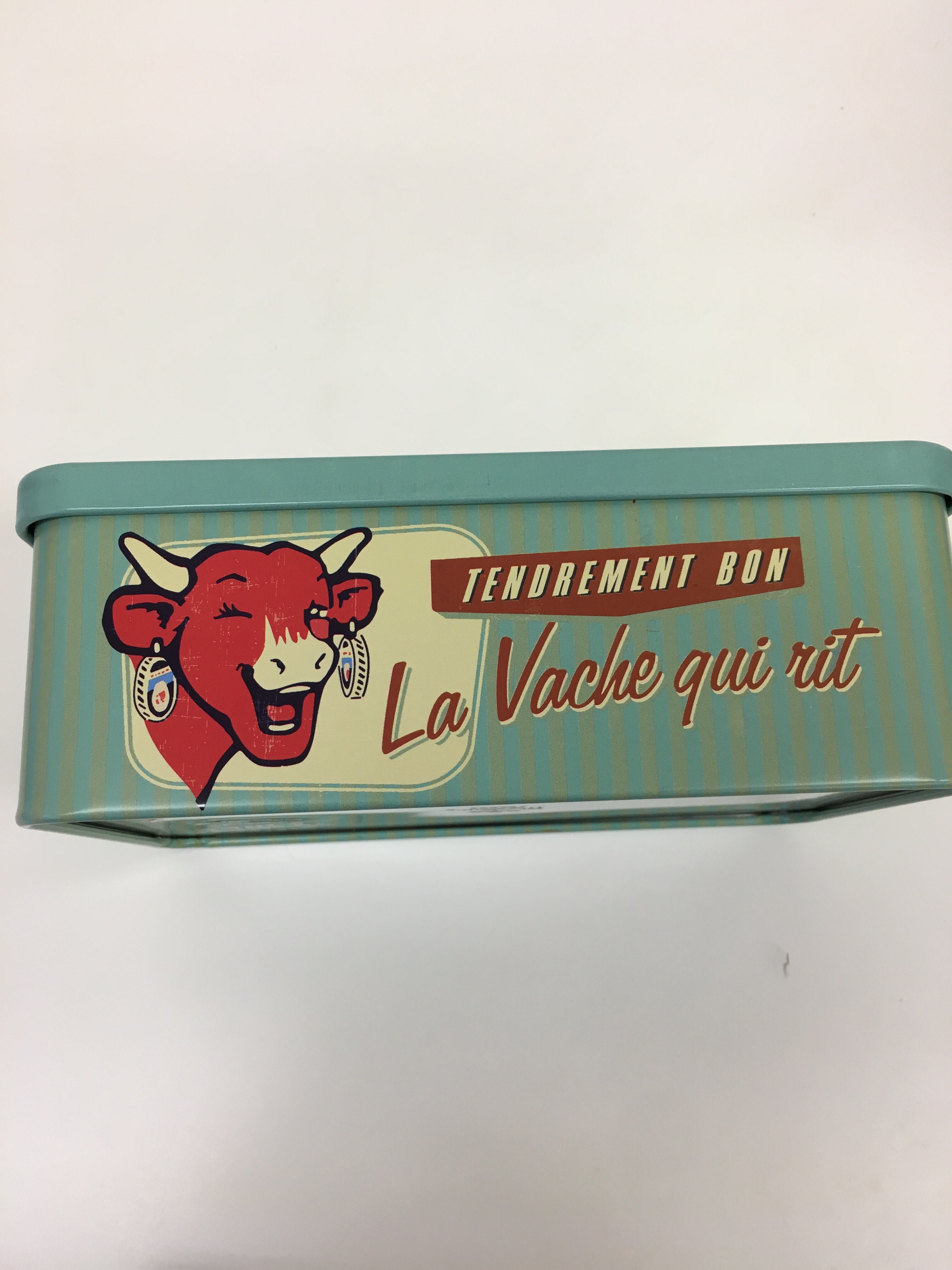 ヴィンテージ風 La vache qui rit 笑う牛 缶 vert | La Vache