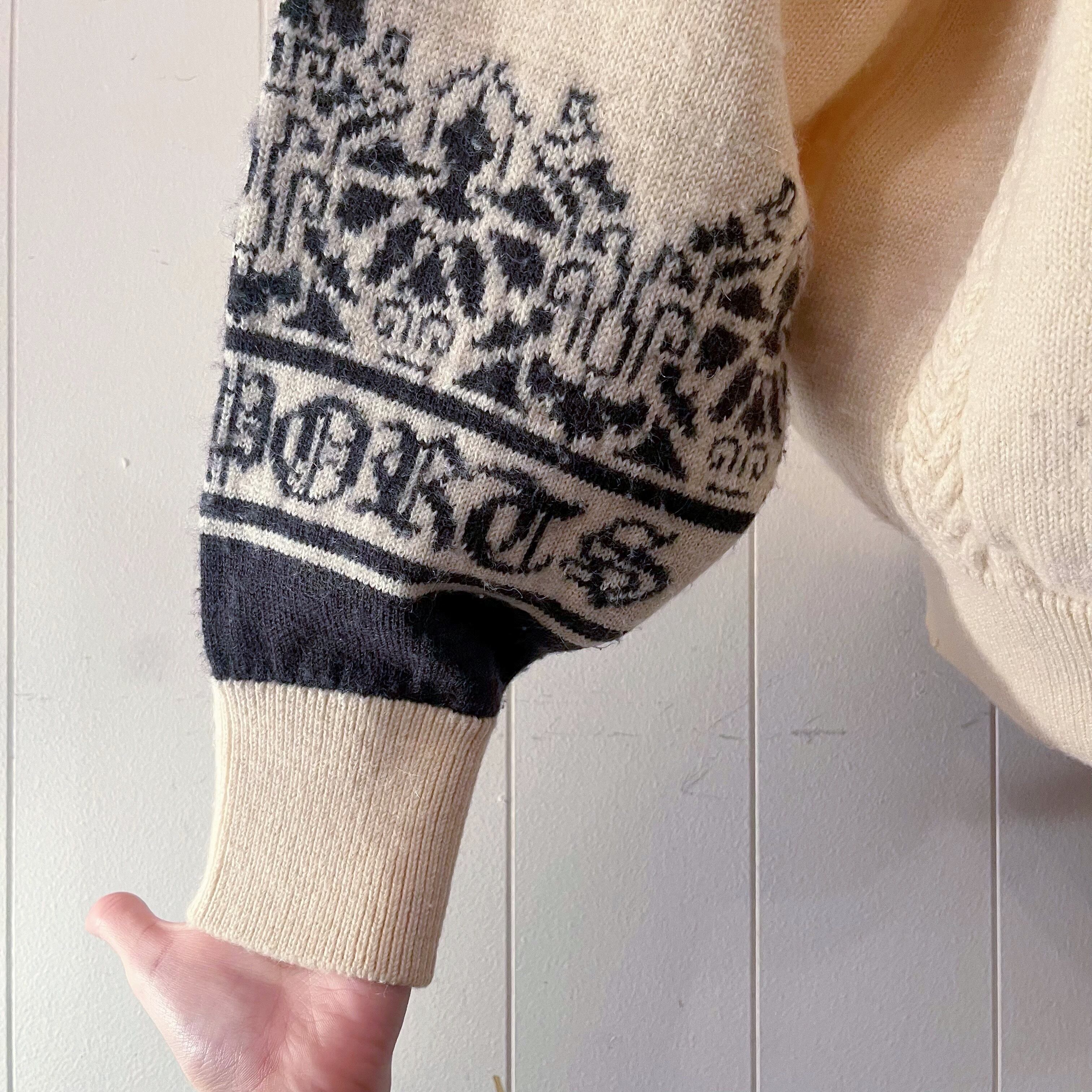 nordic cable v neck sweater