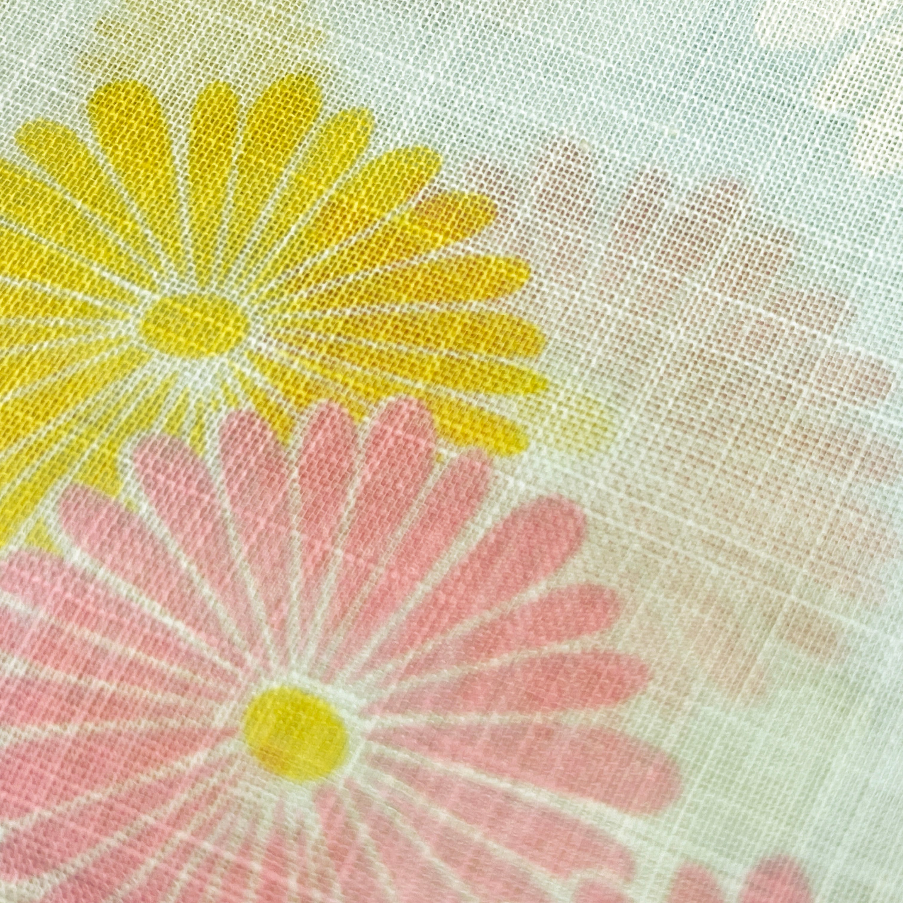 ふし糸織の綿ハンカチ 菊 京都謹製 | 5291ban