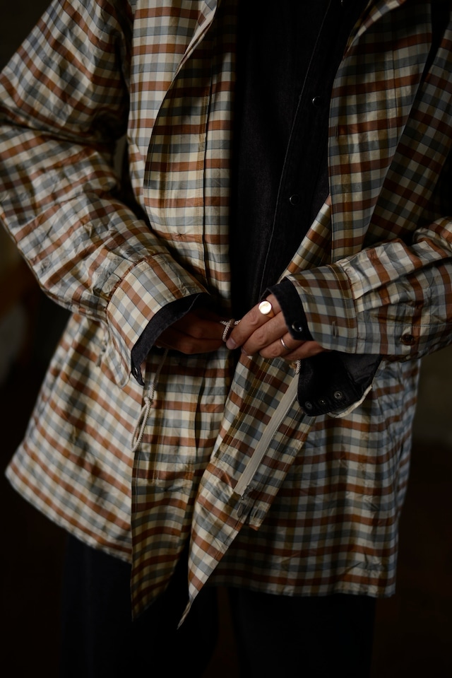 NICENESS / LEVENE SILK CHECK TAFFETA PARKA