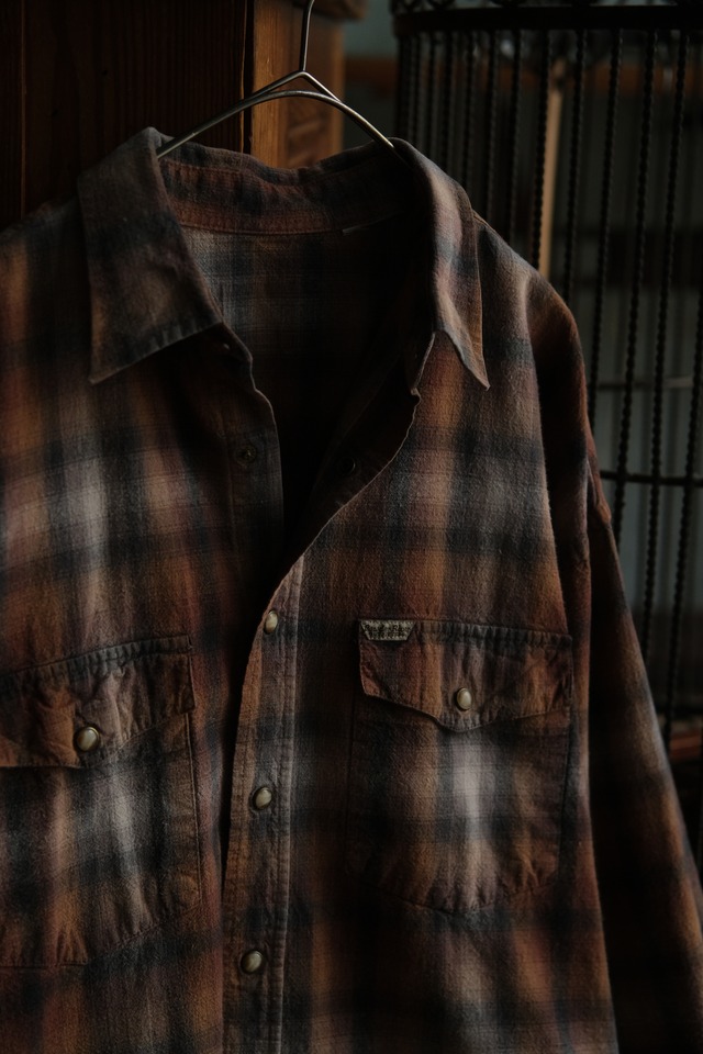 Utah／00's "Powder River OUTFITTERS" western shirt