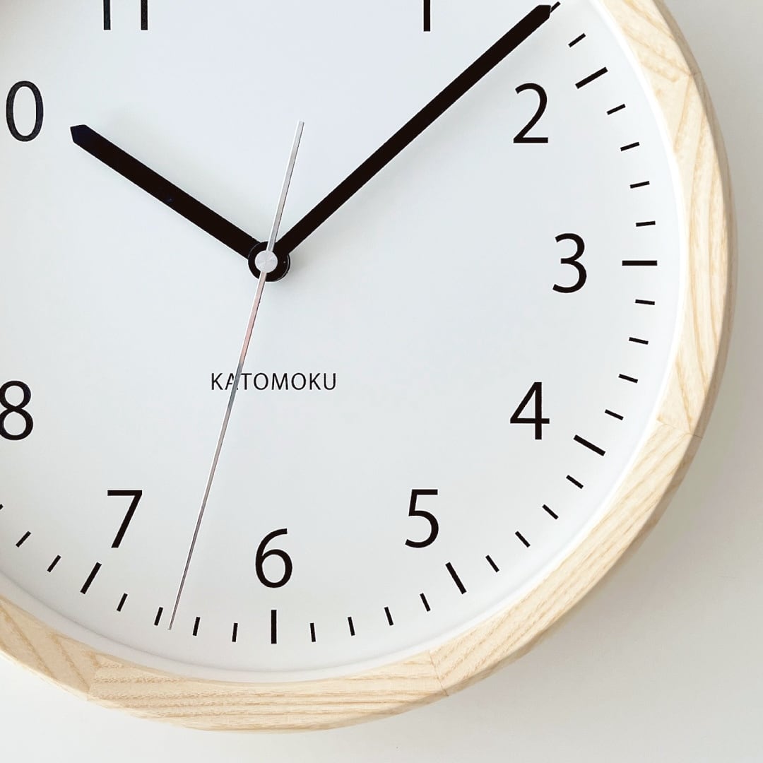 KATOMOKU muku clock 4 ナチュラル km-57NA 掛け時計 | 加藤木工株式