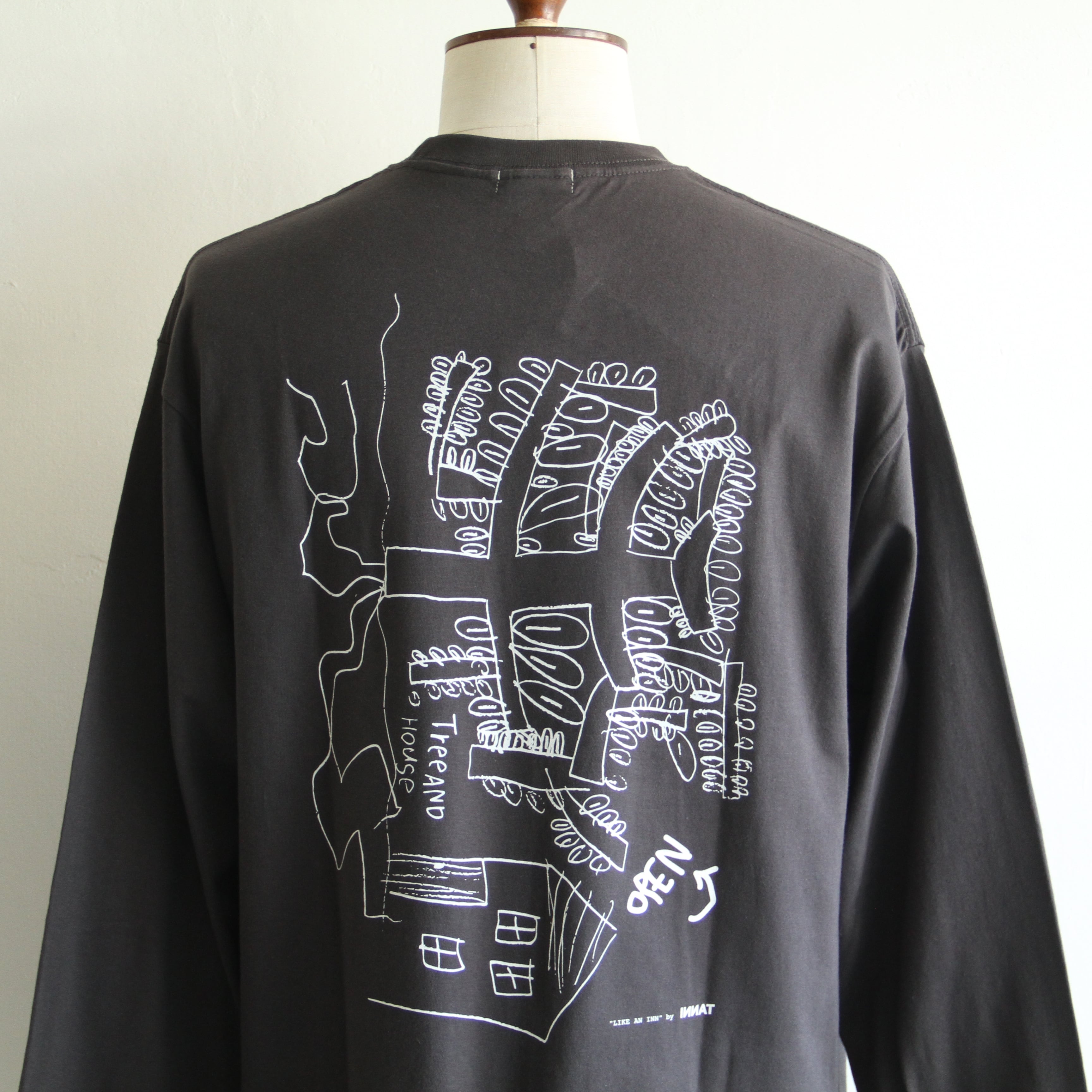 INNAT【 unisex 】Tree & House long sleeve tee