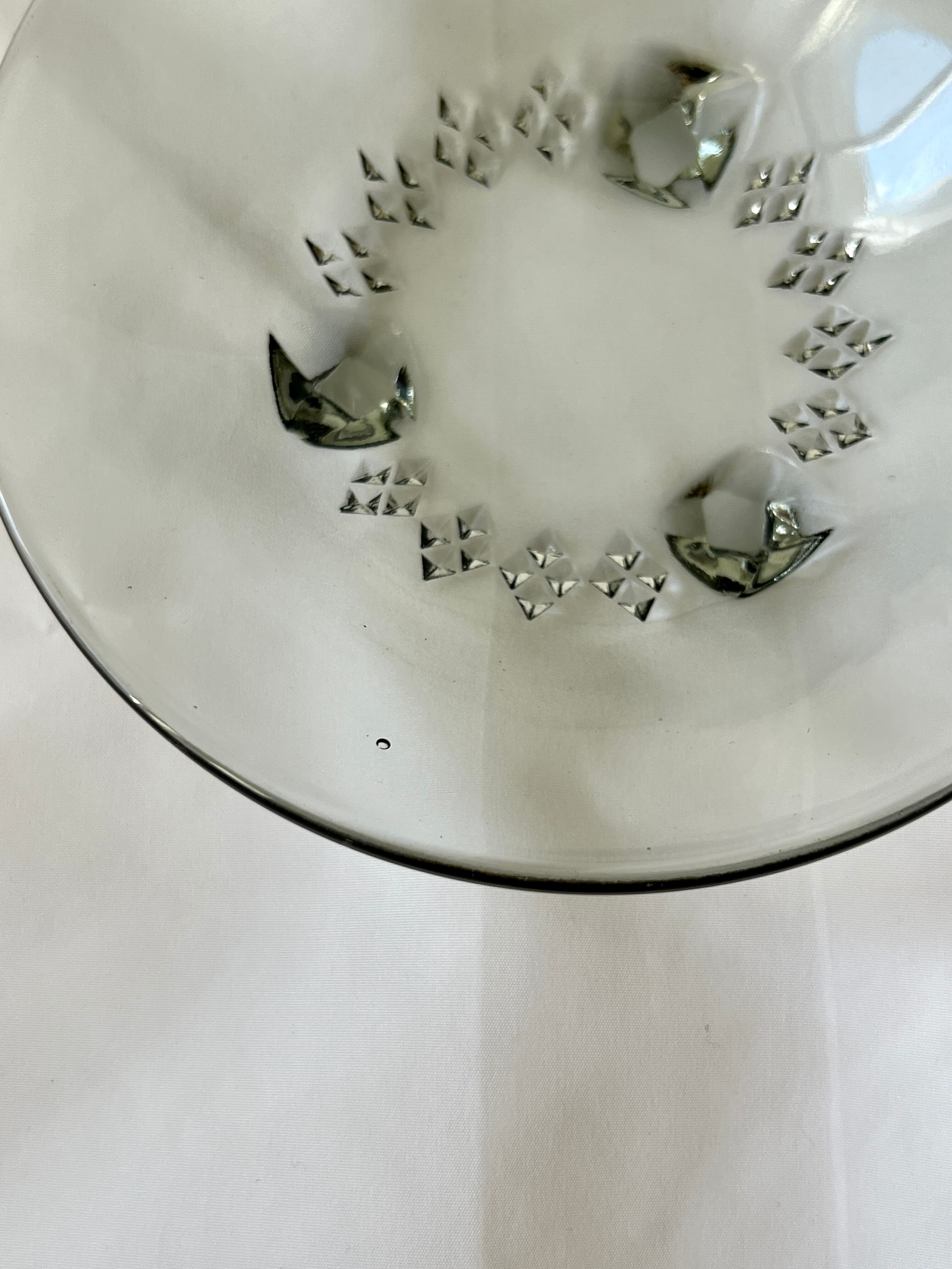 vintage crystal glass plate