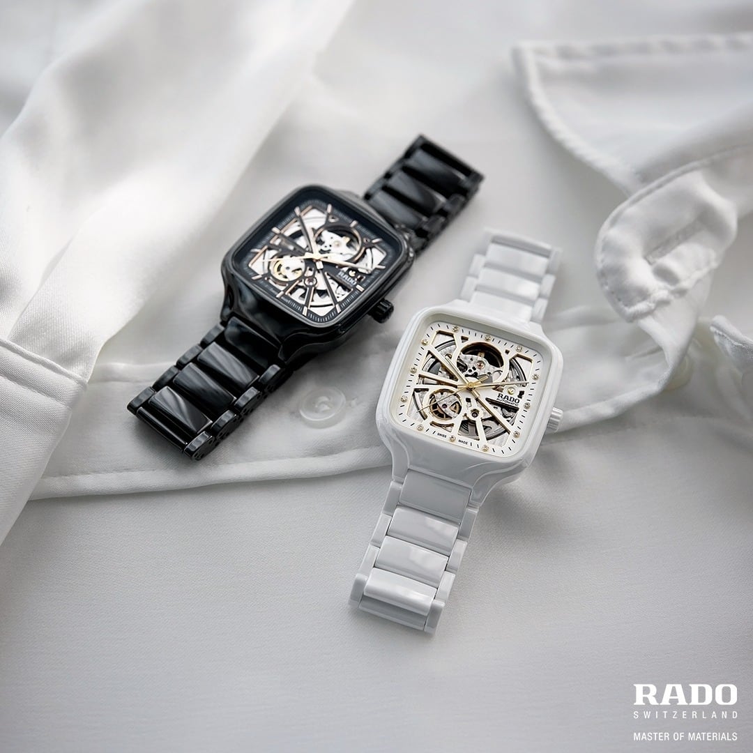 【RADO ラドー】True Square Automatic Open Heart トゥルースクエア オープンハート（ブラック×ゴールド）／国内正規品 腕時計