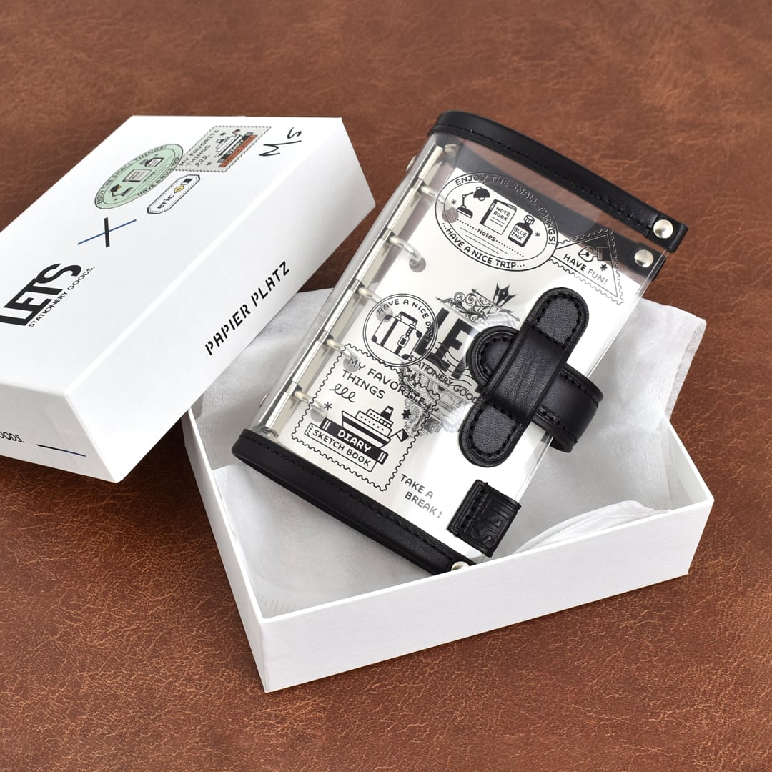 eric LETSクリアシステム手帳 / M5 / ブラック | パピアプラッツBASE店