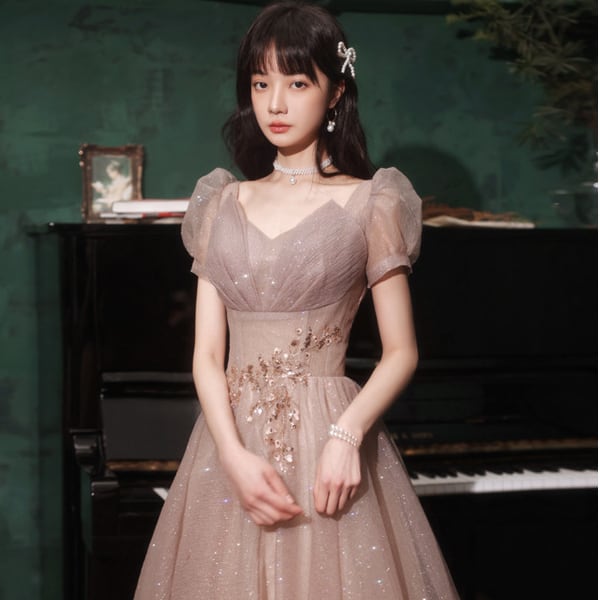 ロングドレス キャバドレス パーティードレス エレガント 社内イベント シャンパンゴールド 誕生日 エンゲージメント JC2-JZ1