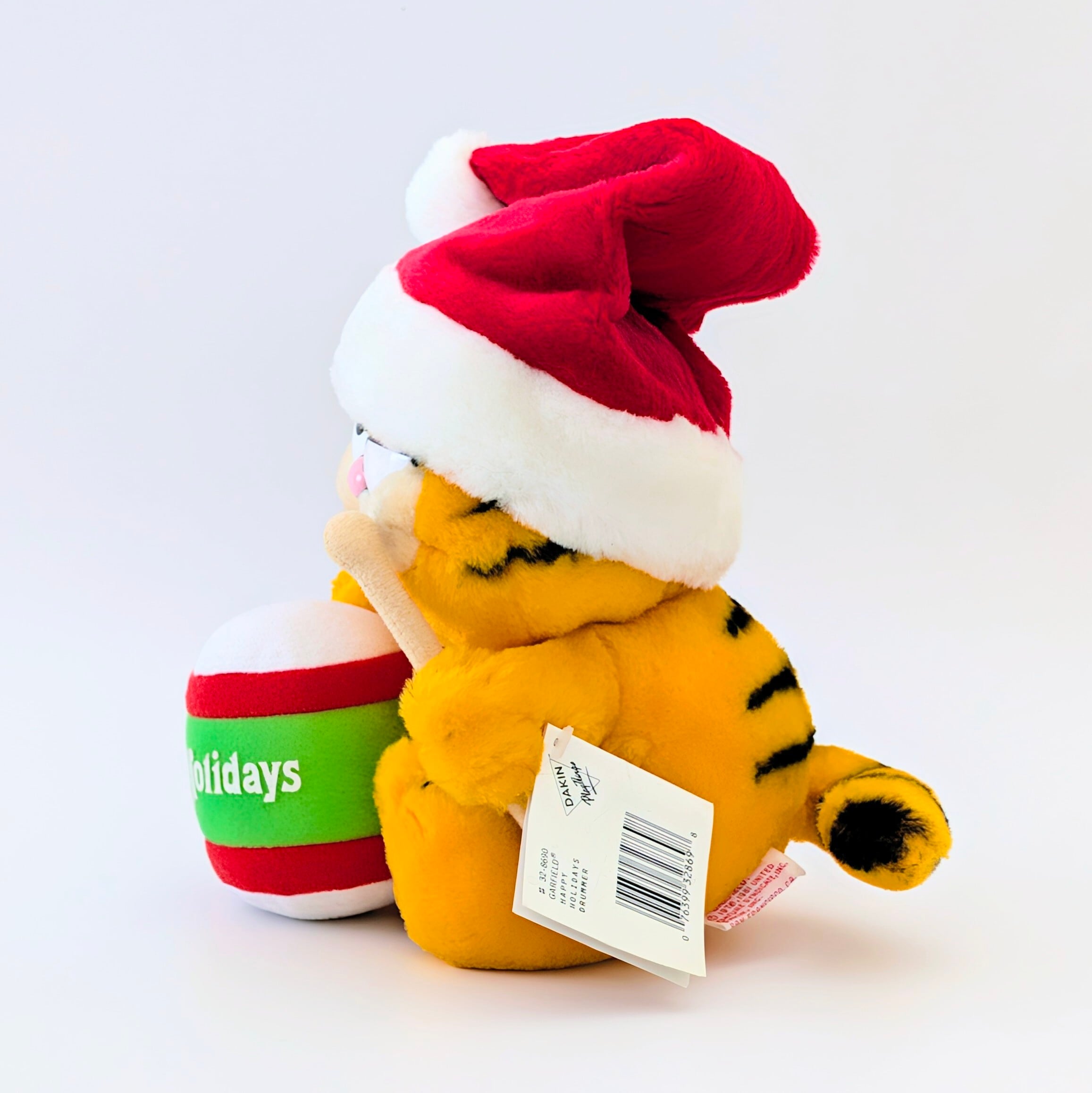 ☆ VINTAGE 1988 ☆【 Garfield ( ガーフィールド ) 】『 Garfield HAPPY HOLIDAYS DRUMMER ガーフィールド ハッピーホリデー ドラマー』ガーフィールド10周年記念限定 / ぬいぐるみ / プラッシュ / plush / 1980年代年製 〚アメリカン雑貨 アメトイ〛