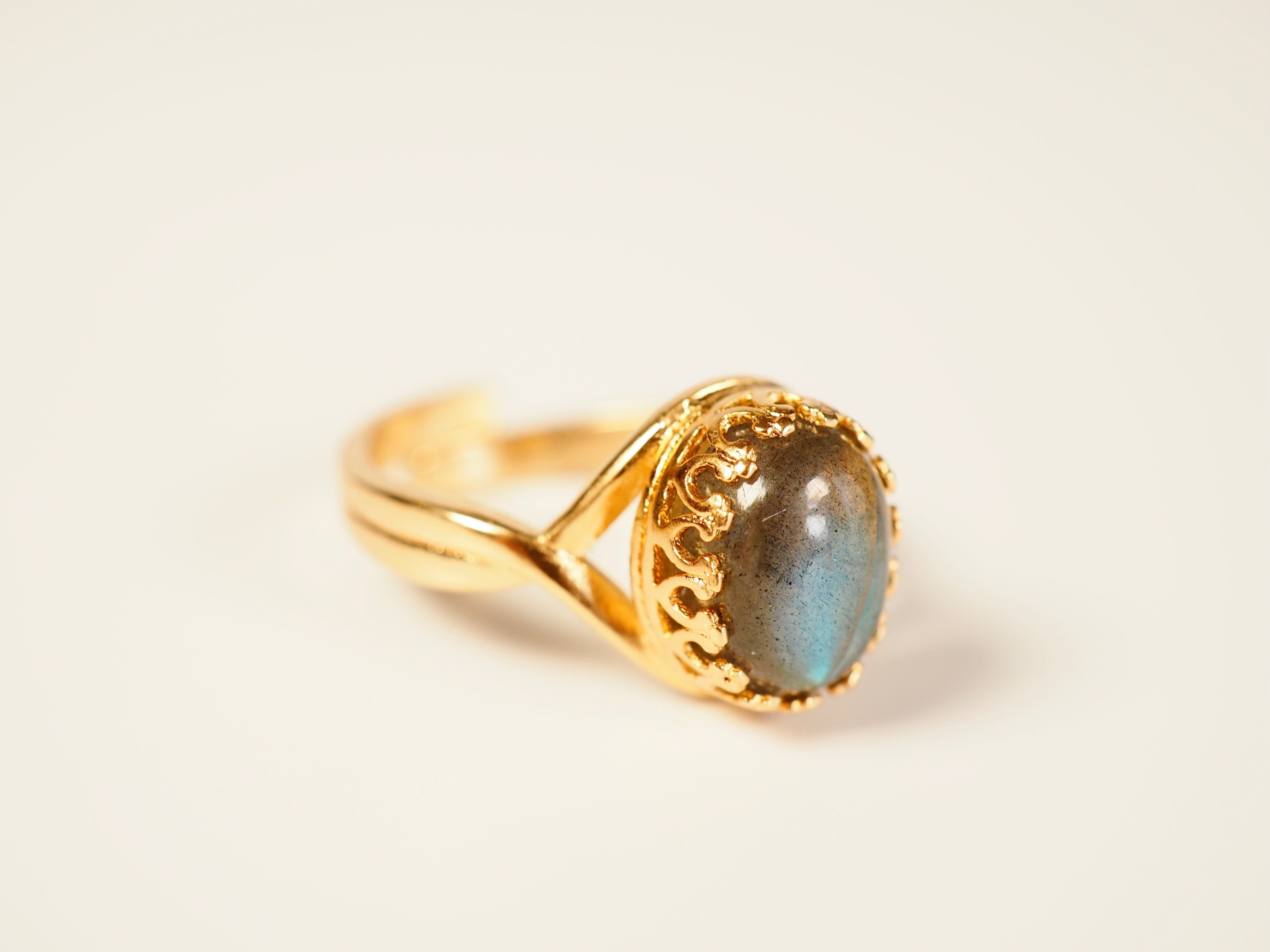 【ラブラドライト】ヴェルメイユリングM