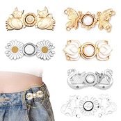 ウエストクリップ ジーンズ 調整ボタン ウエスト調整ボタン 6組セット 調節可能 交換用 調整ボタン 取り外し可能ボタン (A)