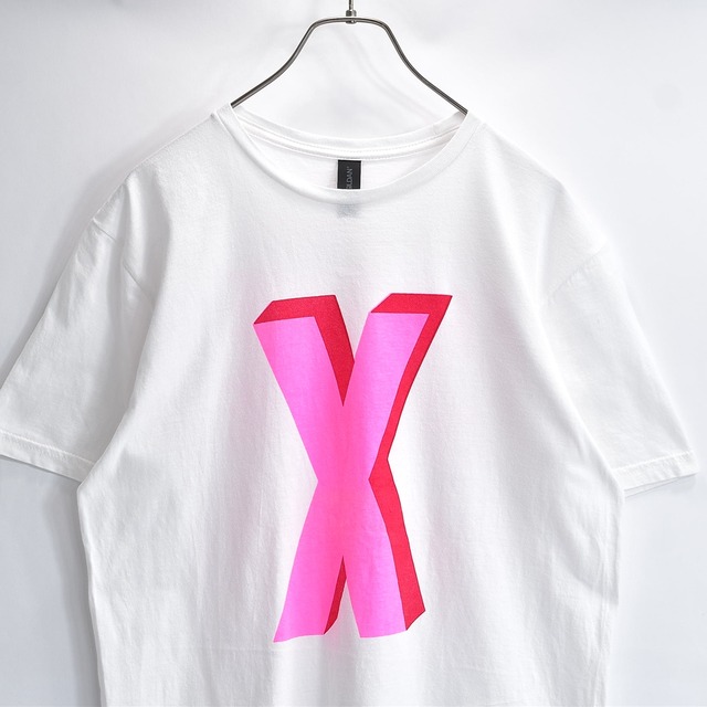 10s GILDAN ギルダン 半袖 Tシャツ 両面プリント X BITE ME バックプリント ストリート アメカジ カジュアル ホワイト USED ヴィンテージ ビンテージ 古着 メンズ Mサイズ