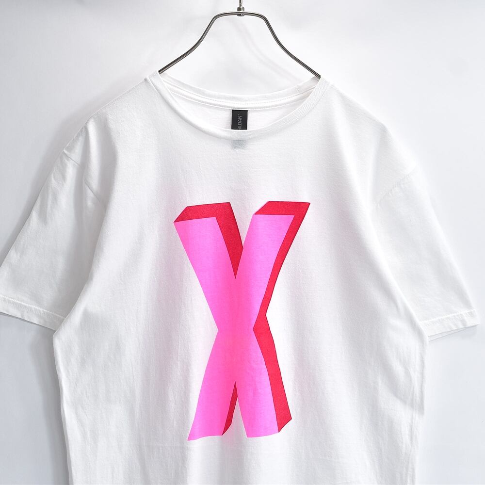10s GILDAN ギルダン 半袖 Tシャツ 両面プリント X BITE ME バックプリント ストリート アメカジ カジュアル ホワイト USED ヴィンテージ ビンテージ 古着 メンズ Mサイズ