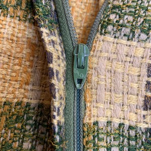 Vintage 50's pleats wool check skirt