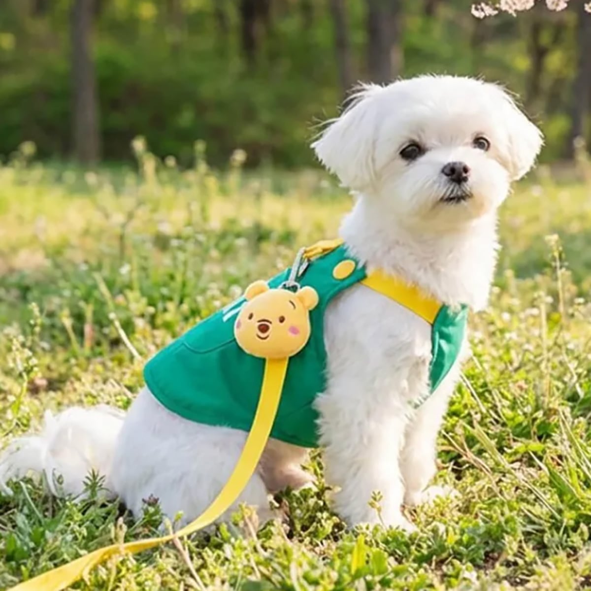 犬用ハーネス リードセット ベスト型 くまのプーさん ぬいぐるみ付き