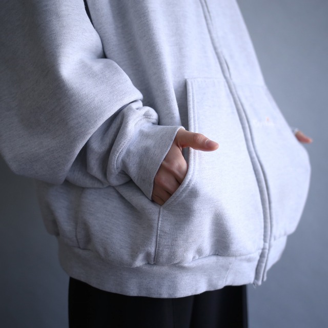 "Carhartt" full-zip over size grey sweat parka