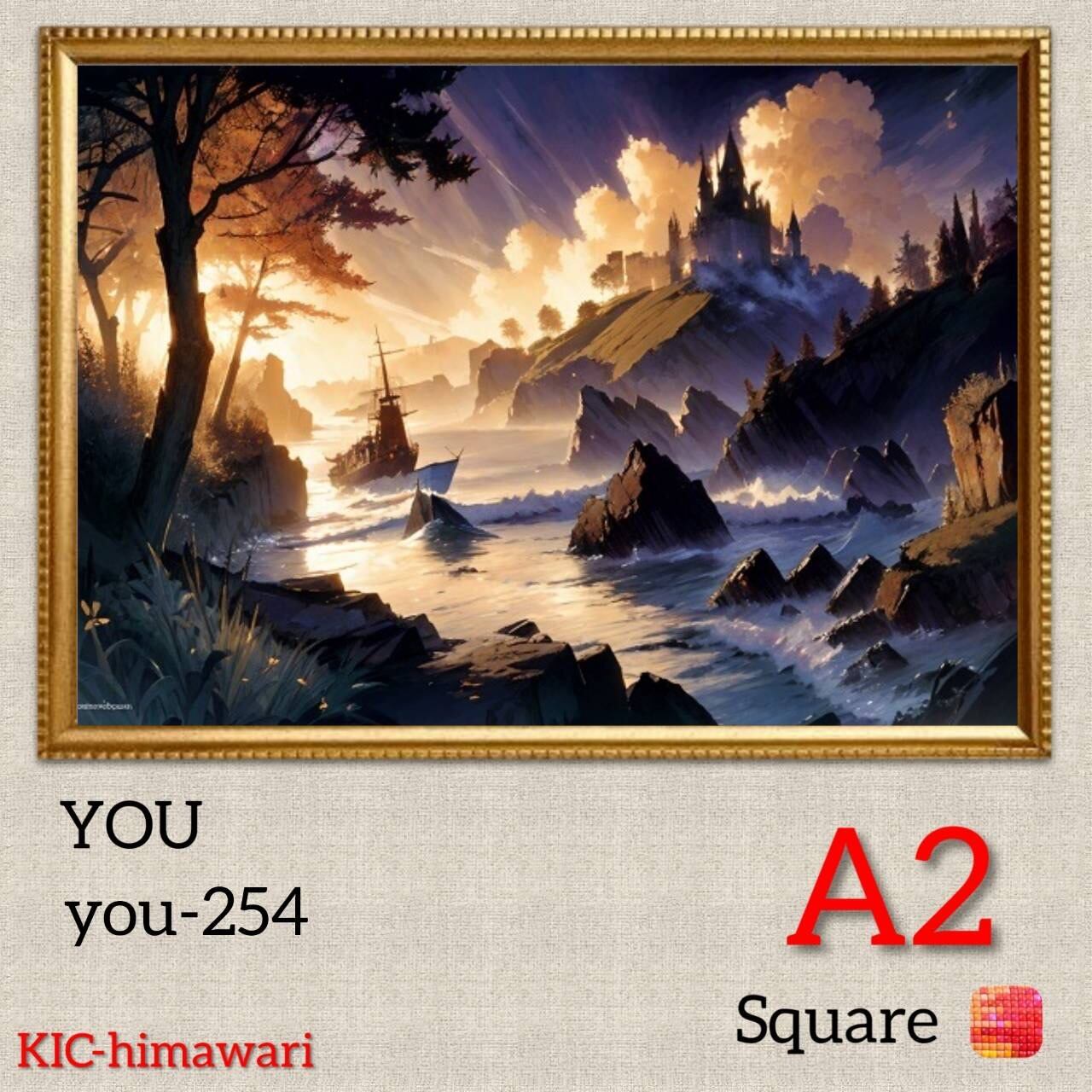 A2サイズ 四角ビーズ【you-254】ダイヤモンドアート