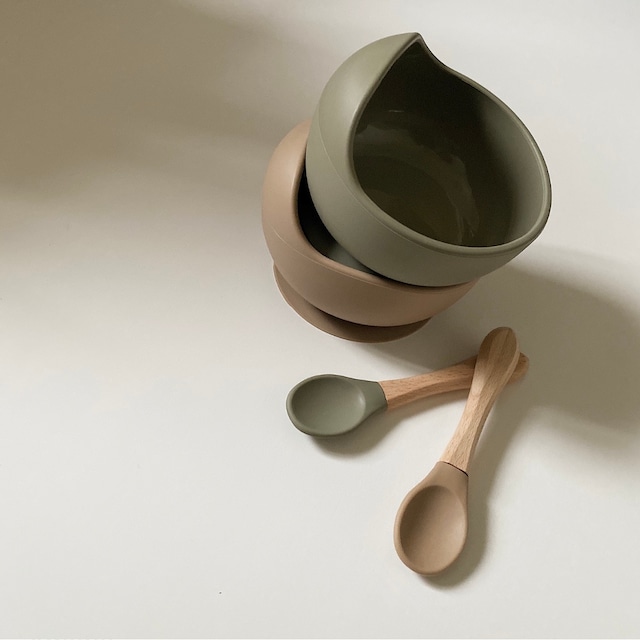 【受注/送料無料】silicone bowl&spoon set シリコンボウル&スプーンセット