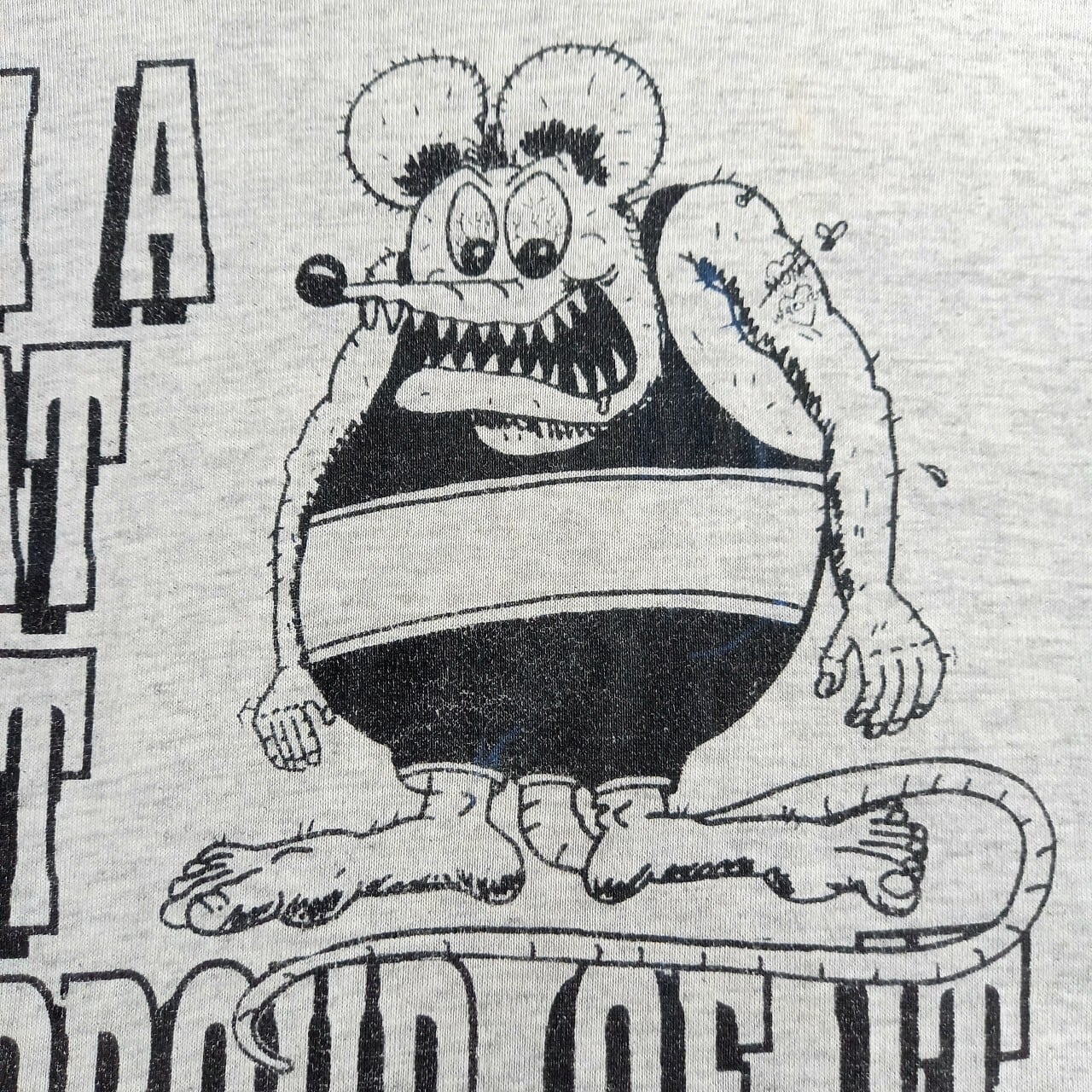 80s～ MAT RAT Tシャツ Mサイズ ラットフィンク オマージュ ロウブロウ ...