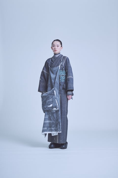 コーディネート小物 / Apron / sumi-dye | KIMONO ARCH