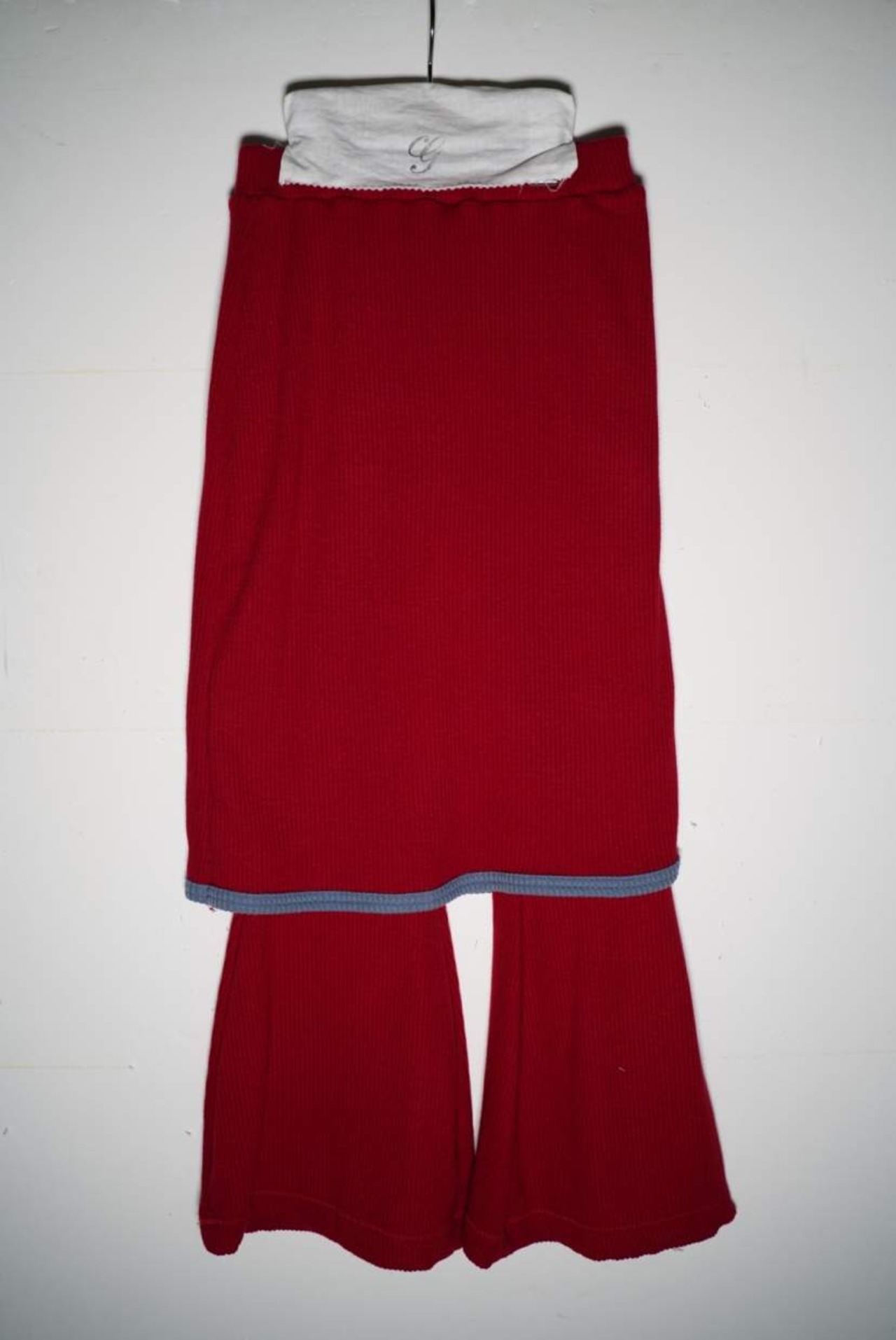 〈 GRIS 23AW 〉 Rib layered pants / GR23AW-RB001 / Red / L〜XL（135-160）