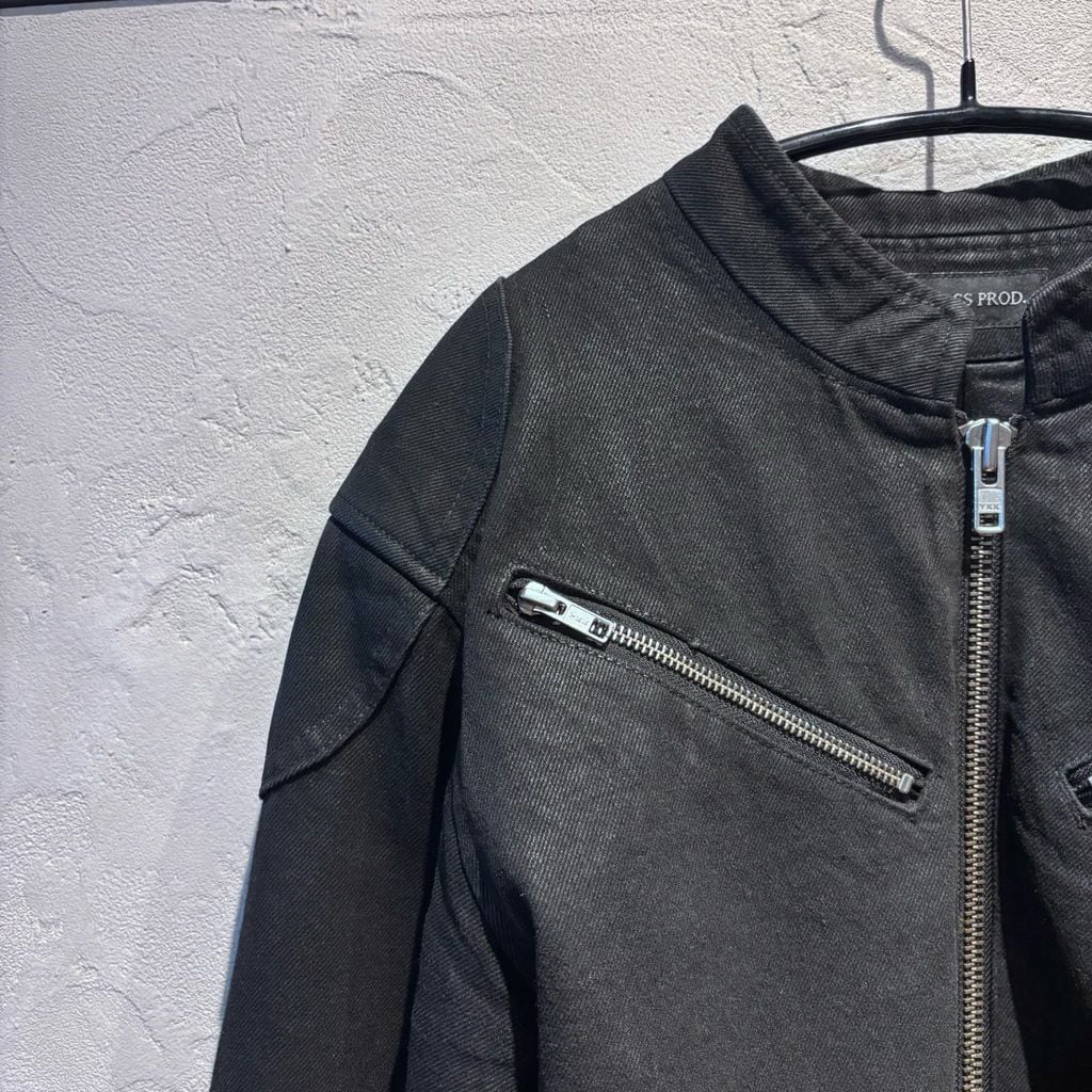 NO MASS PROD ノーマスプロッド CROPPED MOTO DENIM JACKET デニム