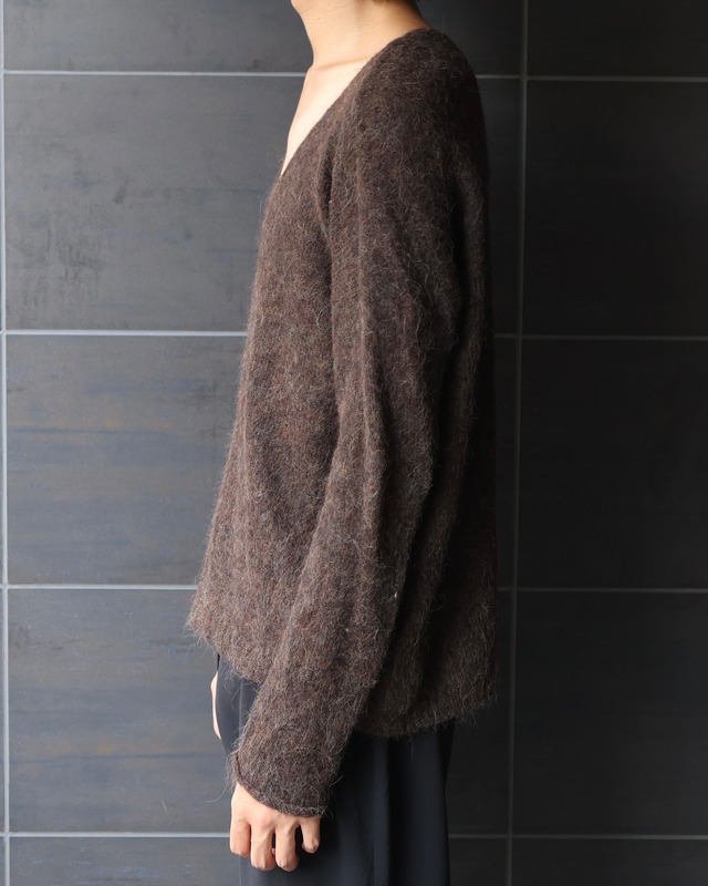 v neck wool knit