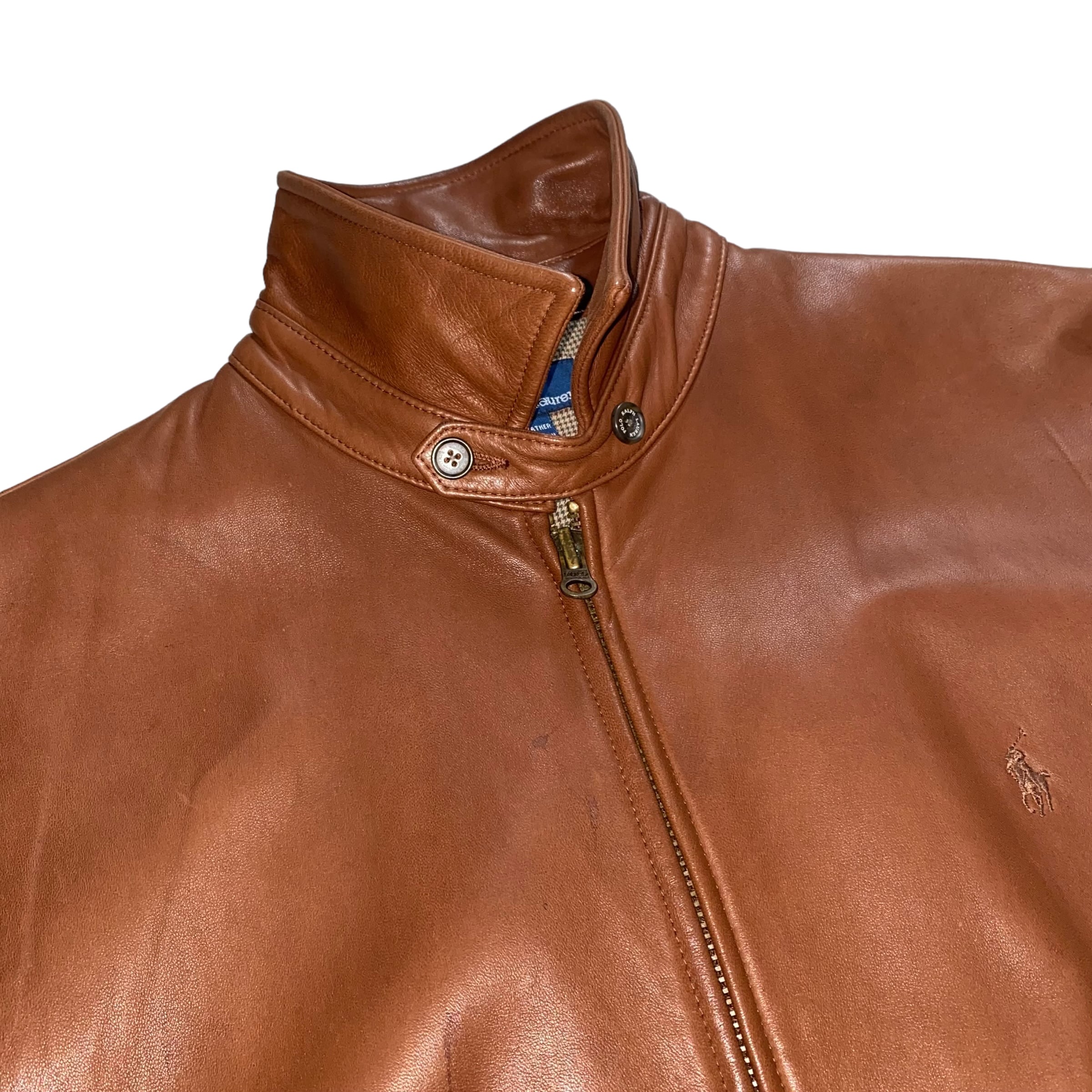 vintage POLO by RALPH LAUREN leather drizzler jacket | NOIR ONLINE