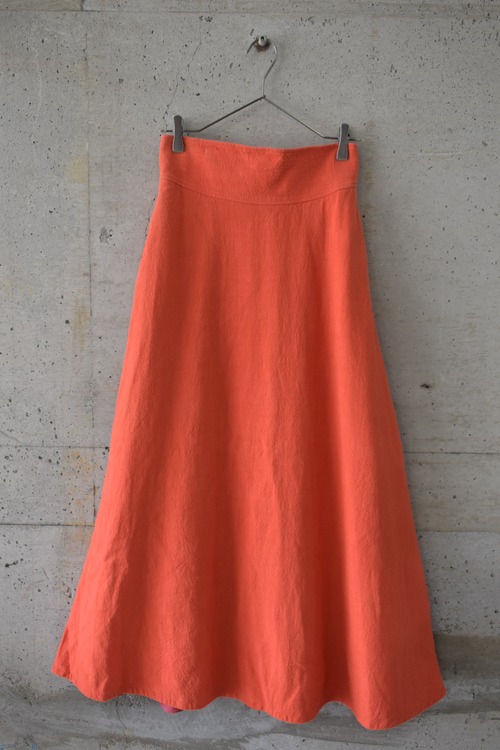 Orange Skirt with a Flattering Silhouette