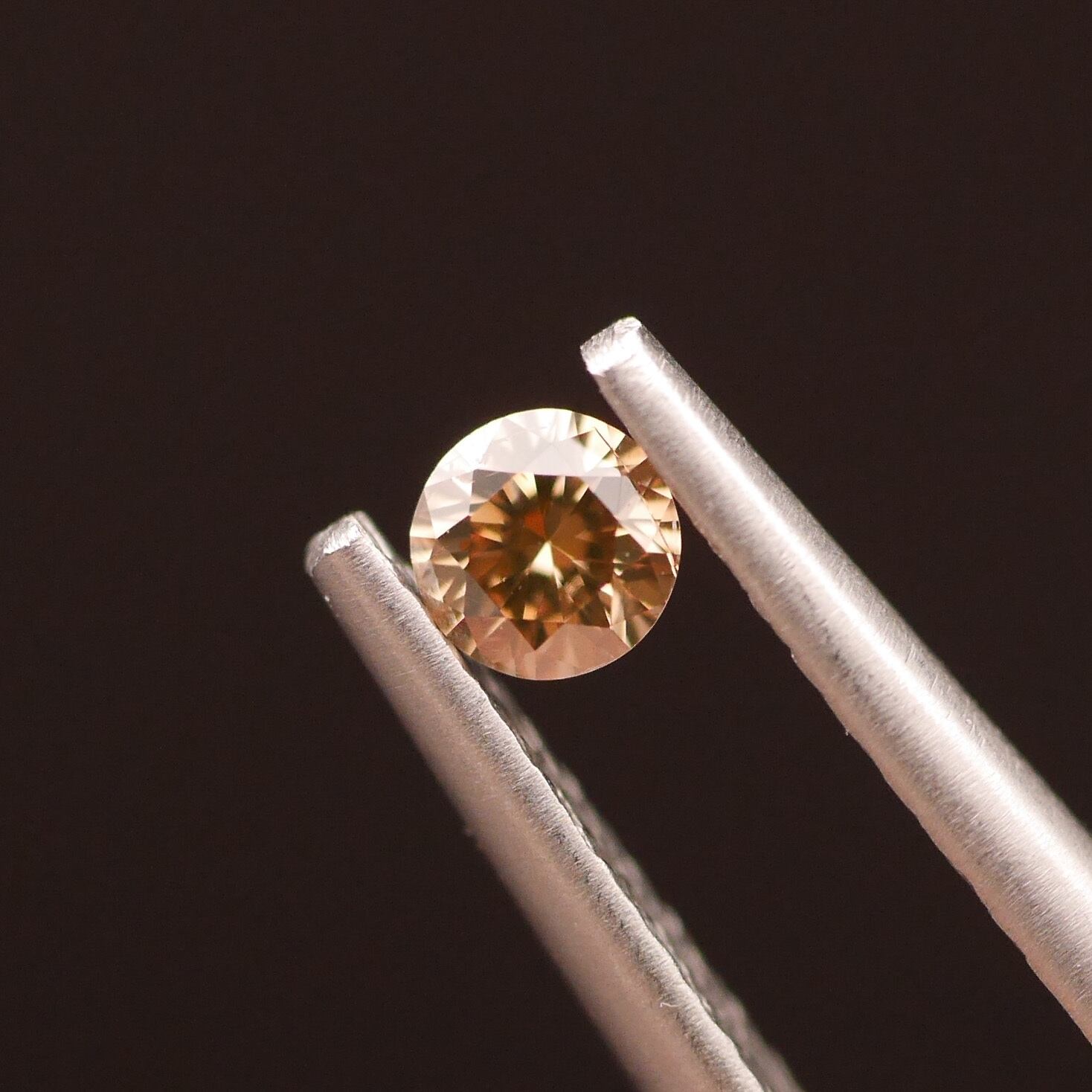 オレンジダイヤモンド 0.089ct ルース ソーティング付き