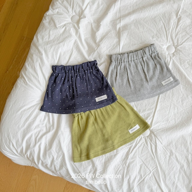 【取寄】ninibello|vivi eyelet skirt|ビビアイレットスカート|XS-2XL|kids|26 autumn