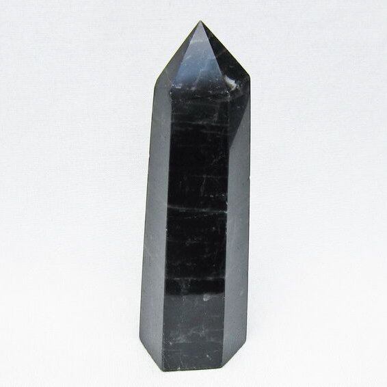 黒水晶 ポイント モリオン 六角柱 置物 一点物 152-4397