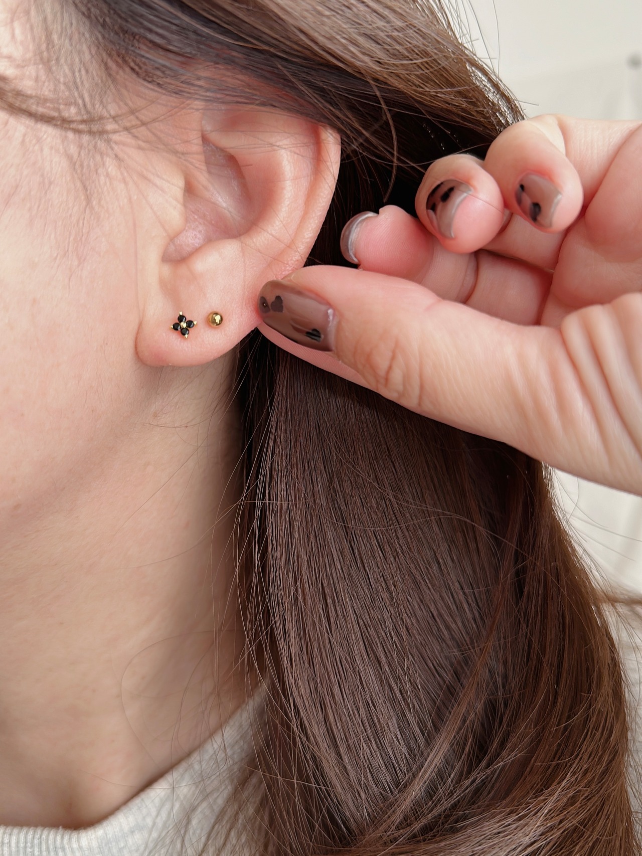 SS スタッドフラワーピアス