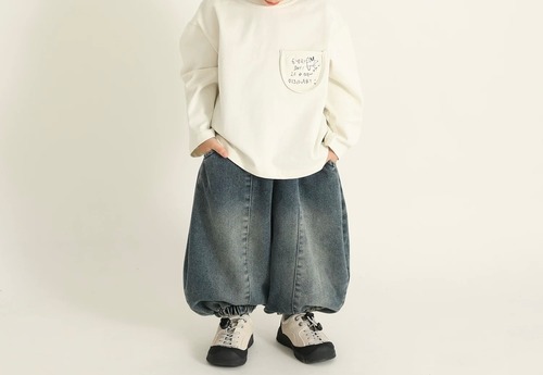 バルーンシルエット デニムパンツ